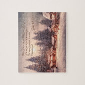Winter huis bos - Johannes 14:27 Bijbel Verse Legpuzzel (Verticaal)