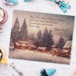 Winter huis bos - Johannes 14:27 Bijbel Verse Legpuzzel<br><div class="desc">Omarm de sereniteit van het seizoen met onze 'Peaceful Winter Village' puzzel. Deze betoverende puzzel brengt je naar een met sneeuw bedekt dorp dat diep in een majestueus bos ligt. De hoge dennenbomen staan bewaakt, hun takken gedrapeerd in glinsterende sneeuw, terwijl de huizen, met hun charmante rieten daken, warmte en...</div>