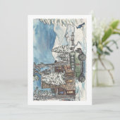 Winter Huis Kaart (Staand voorkant)