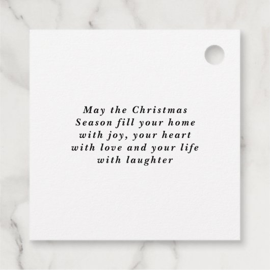 Winter Hulst Kerstmis  Bedankjes Labels (Achterkant)