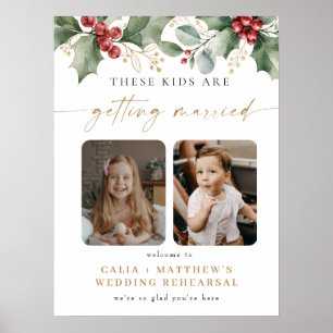 Winter Hulst Kinderen Trouwen Oefenavond Eten Poster