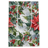 Winter Hulst Medium Cadeauzakje (Achterkant)