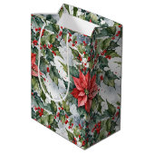 Winter Hulst Medium Cadeauzakje (Achterkant Gekanteld)