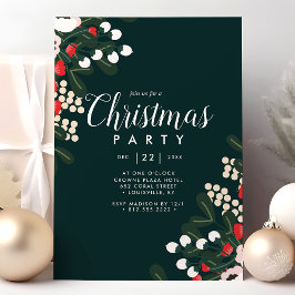 Winter Hulstbesjes Bloem Kerstfeest Kaart