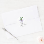 Winter hulsttak - bruiloftsdouche ronde sticker (Envelop)