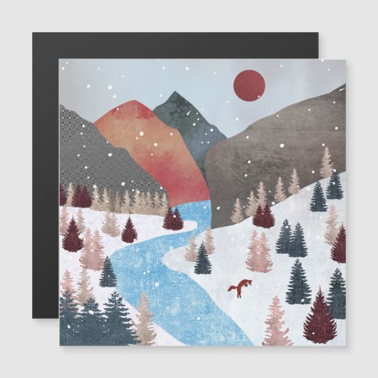 Winter Hunting Fox (Voorkant / Achterkant)