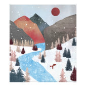 Winter Hunting Fox Foto Afdruk (Voorkant)