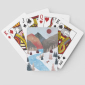 Winter Hunting Fox Pokerkaarten (Achterkant)