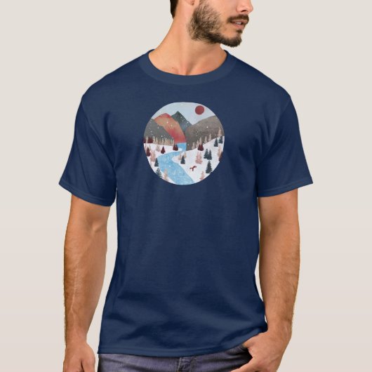 Winter Hunting Fox T-shirt (Voorkant)