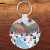 Winter Hunting Fox Trucker Hat Sleutelhanger (Voorkant)