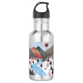 Winter Hunting Fox Waterfles (Voorkant)