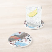 Winter Hunting Fox Zandsteen Onderzetter (Zijkant)