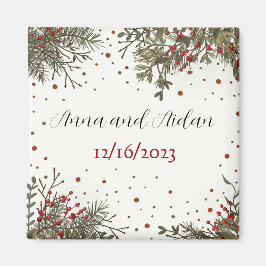 Winter Huwelijk Inspiratie Elegant Modern Magneet