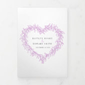 Winter huwelijks paarse maretak botanisch huwelijk drieluik programma (Cover)