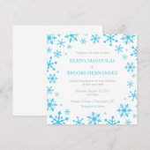 Winter Huwelijksuitnodigingen Snowflakes Kaart (Voorkant / Achterkant)