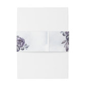 Winter Hydrangea Bloemen Bruiloft Belly Band Uitnodigingen Wikkel (Achterkant Voorbeeld)