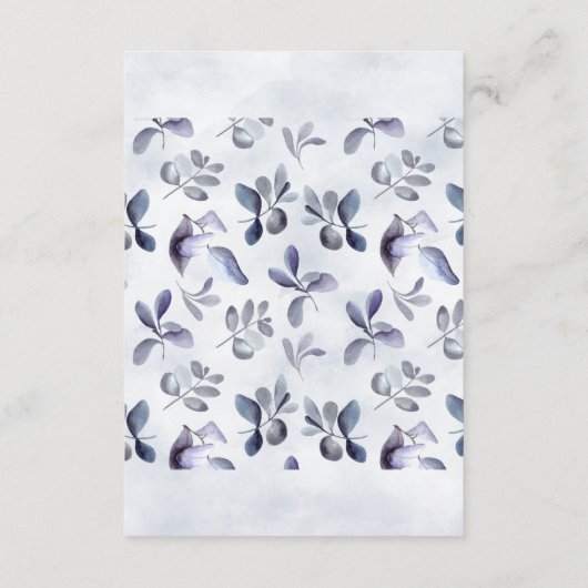 winter hydrangea floral Guest Information Kaart (Achterkant)