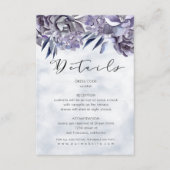 winter hydrangea floral Guest Information Kaart (Voorkant)