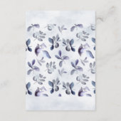 winter hydrangea floral Guest Information Kaart (Achterkant)