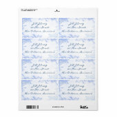 Winter Ice Blue Elegant retouradres Etiket (Full Sheet)