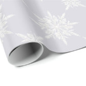 Winter Ice Crystals Lavender Wrapping Paper Cadeaupapier (Rol Hoek)