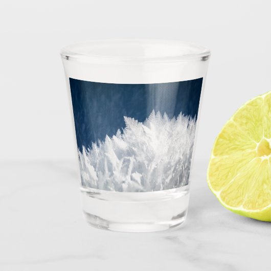 Winter Ice Crystals Shot Glas (Voorkant)