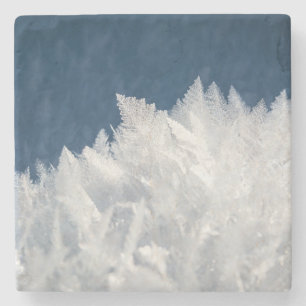 Winter Ice Crystals Stenen Onderzetter