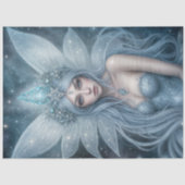 Winter Ice Fairy Queen with Crystal Wings Fantasy Tissuepapier (Voorkant)