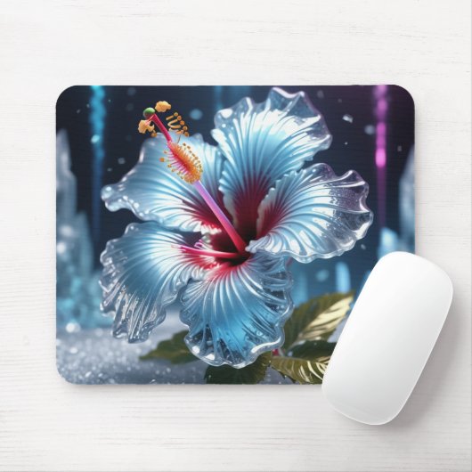 Winter Ice Flower Mousepad Muismat (Met muis)