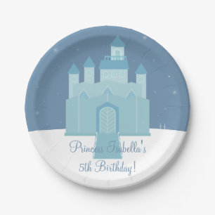 Winter Ice Frozen Palace Princess Birthday Party Papieren Bordje