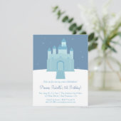 Winter Ice Frozen Palace Prinses Verjaardagsfeest Kaart (Staand voorkant)