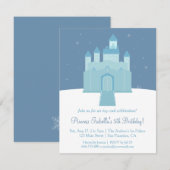 Winter Ice Frozen Palace Prinses Verjaardagsfeest Kaart (Voorkant / Achterkant)