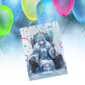Winter Ice Queen Kids Birthday Kaart