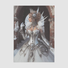 Winter Ice Queen Steampunk Victoriaans Industrieel Tissuepapier