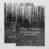 Winter Ice Quinceanera Birthday Uitnodiging (Voorkant / Achterkant)