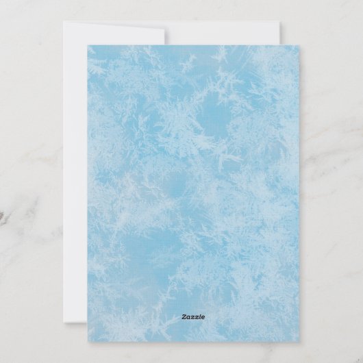 Winter Ice Skates Birthday Invitation Kaart (Achterkant)