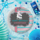 Winter Ice Skating Birthday Party Personalized Papieren Bordje (Feest)
