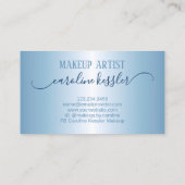 Winter Ice Sky Blue Silver Glitter Sparkles Visitekaartje (Achterkant)