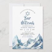 Winter Iceberg Mountain Bar Mitzvah Kaart (Voorkant)