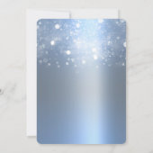 Winter Icy Blauw Zilver Mousserende Lichten Sweet  Kaart (Achterkant)