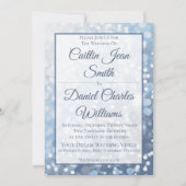 Winter Icy Blue bruiloft uitnodiging (Voorkant)