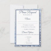 Winter Icy Blue Wedding RSVP Kaart (Voorkant)