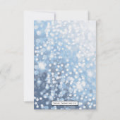 Winter Icy Blue Wedding RSVP Kaart (Achterkant)