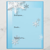 Winter Icy Snowflakes Event Flyer (Achterkant)