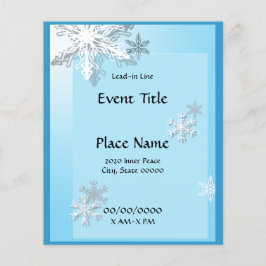 Winter Icy Snowflakes Small Event Flyer