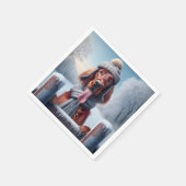 Winter Ierse setter hond Servet (Hoek)