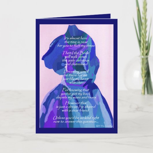 Winter II-kaart "Will you be My Maid of Honor" (Voorkant)