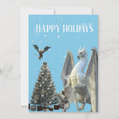 Winter ijs Draak Kerst Prettige Feestdagen Feestdagenkaart (Voorkant)