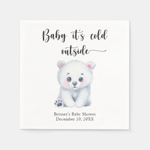 Winter ijsbeer - baby het is koud buiten servet