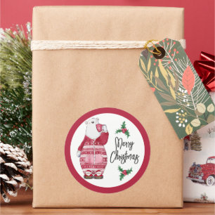 Winter IJsbeer in Pyjama met Cacao Ronde Sticker